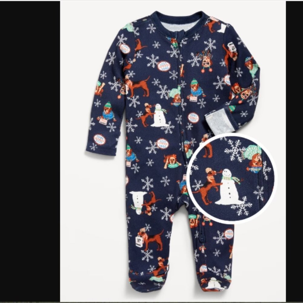Snowflake Snowman pjs from Match the Family collection - NEW 6-9 months